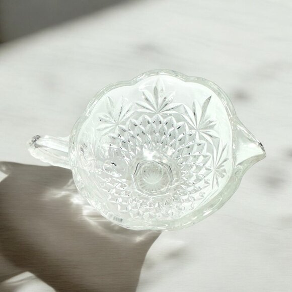 Large Creamer Shannon Leaded Crystal Pitcher Vintage Kitchen - Picture 5 of 7
